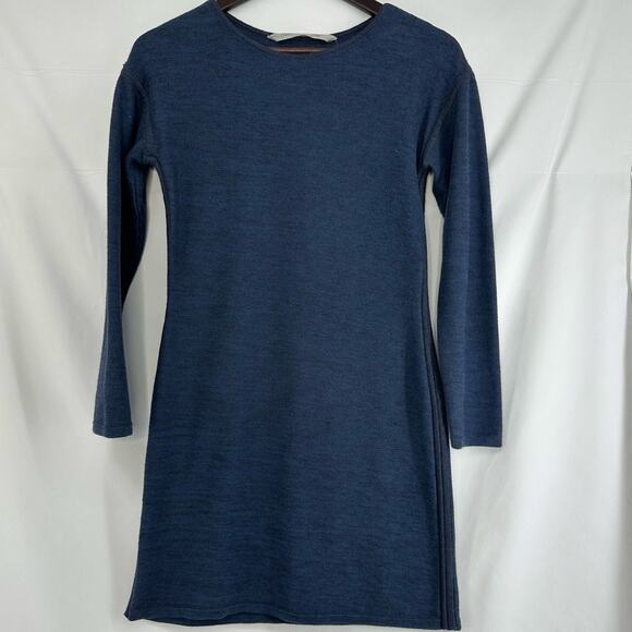 Athleta Sweater Dress XS Navy Blue Athleisure Casual Winter Tunic Minimal Basic - Picture 1 of 5